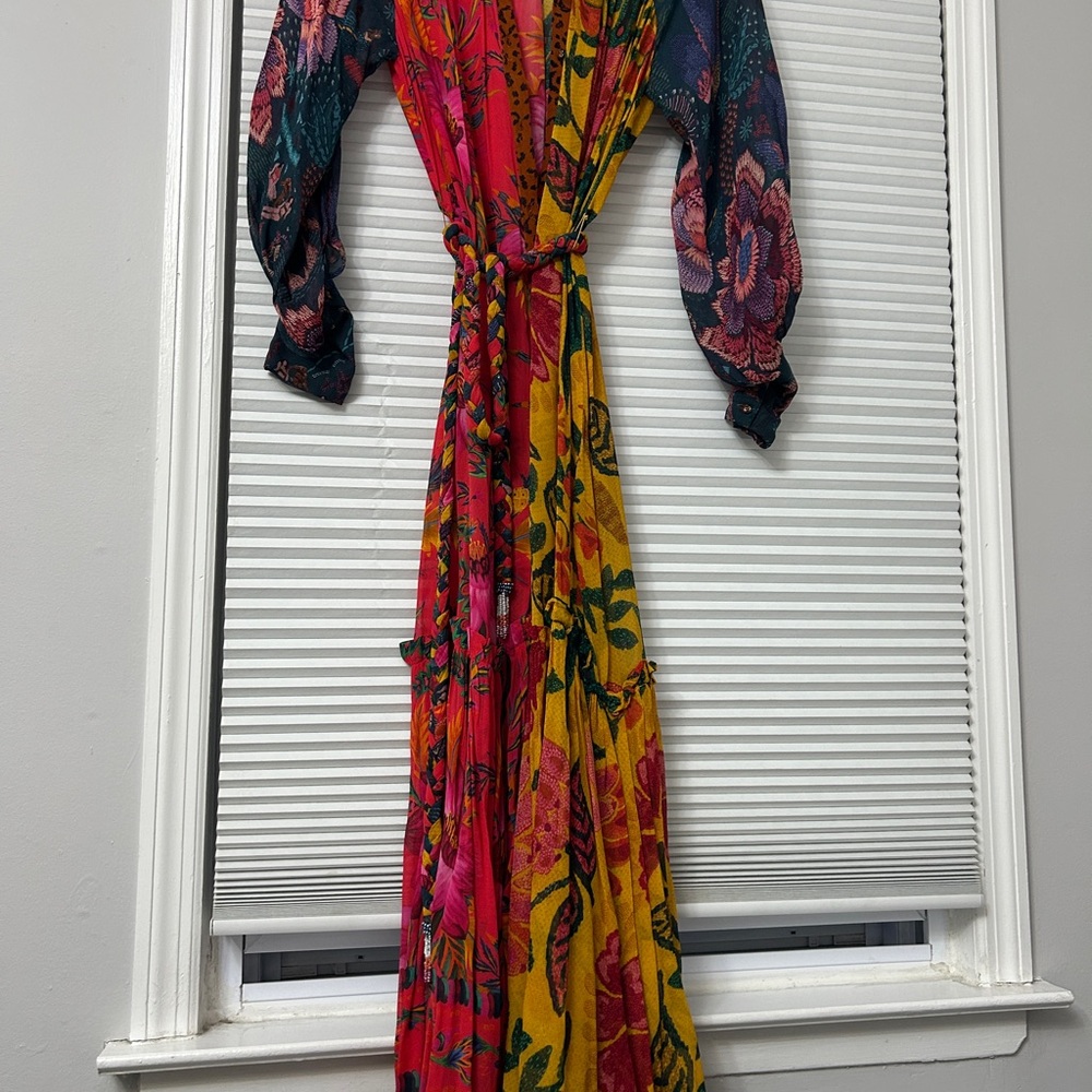 Farm Rio Floral Long Sleeve Maxi Dress - Picture 2 of 6